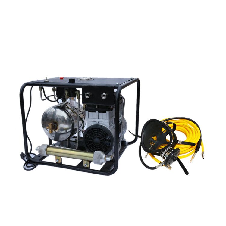 DIVING BREATHE AIR COMPRESSOR WITH TUBE & MASK & RESPIRATOR 125PSI 3CFM 12V